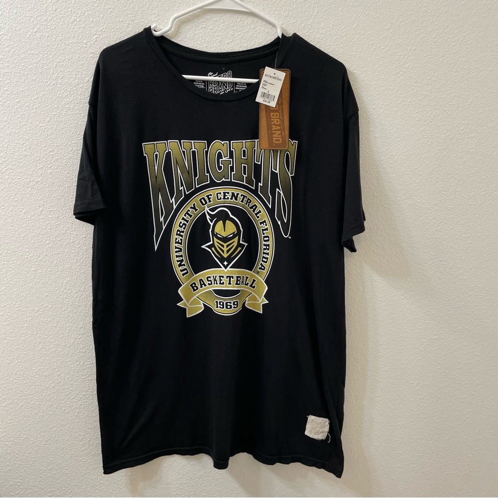 retro brand ucf Knightro graphic tee ucf knights basketball 1969 black gold nwt